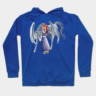 Anime girl with Pegasus 2 Hoodie